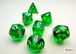 7pc Mini Polyhedral: Translucent