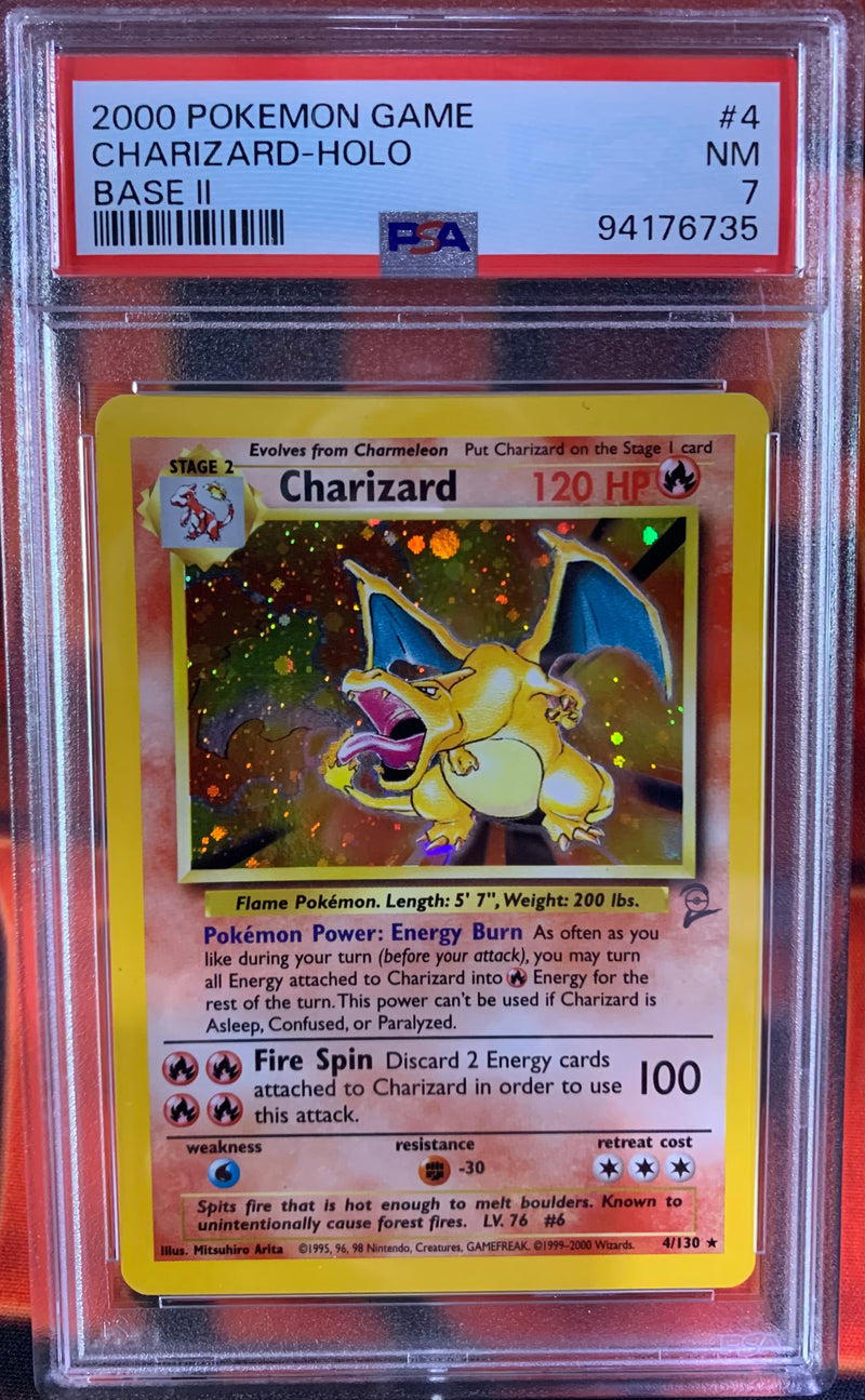 Charizard Holo (4/130) - Base Set 2 - PSA 7