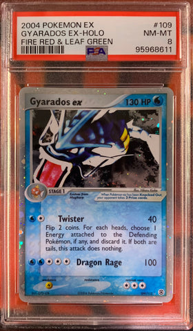 Gyarados ex Holo (109/112) - Fire Red & Leaf Green - PSA 8