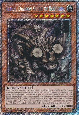 Redox, Dragon Ruler of Boulders (Platinum Secret Rare) [RA03-EN008] Platinum Secret Rare