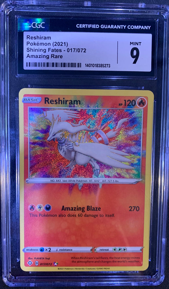 Reshiram GX Shining Fates (017/072) - CGC 9