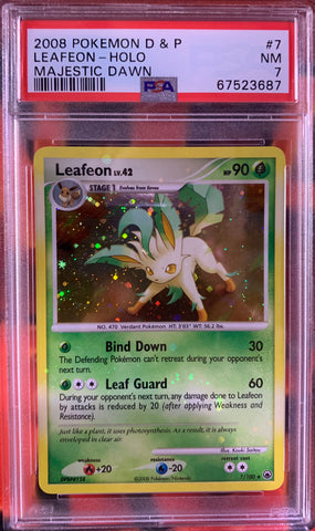 Leafeon Holo (7/100) - Majestic Dawn - PSA 7