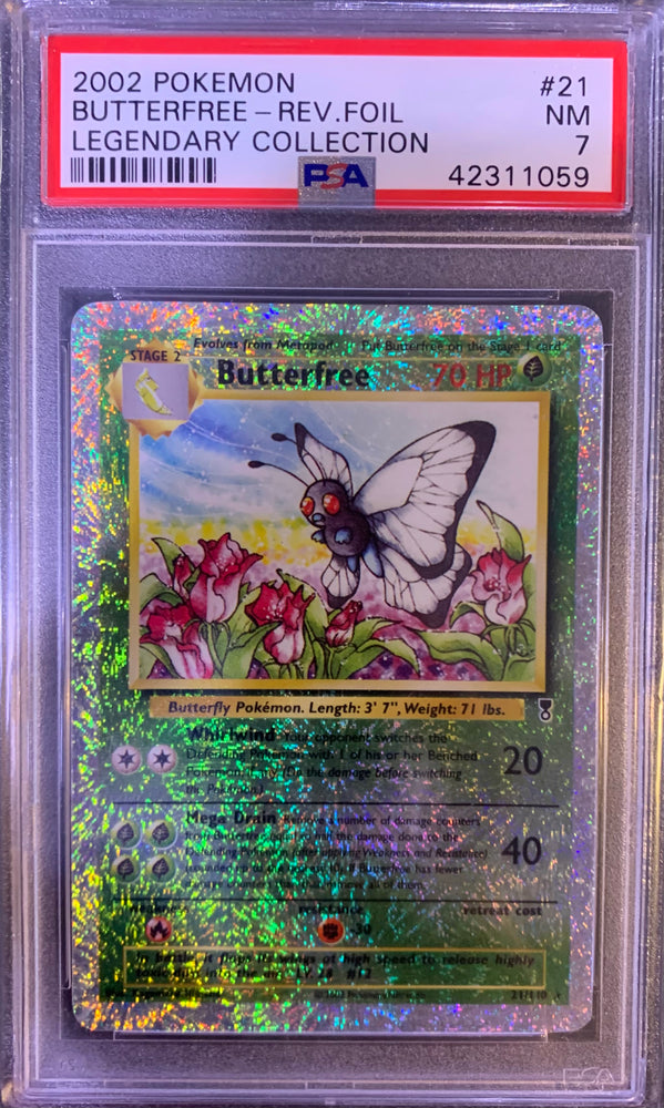 Butterfree Legendary Collection Reverse Holo (21/110) - PSA 7