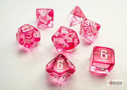 7pc Mini Polyhedral: Translucent