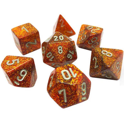 7pc Mini Polyhedral: Glitter