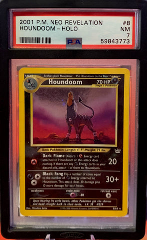 Houndoom Holo (8/64) - PSA 7 - Neo Revelation Unlimited