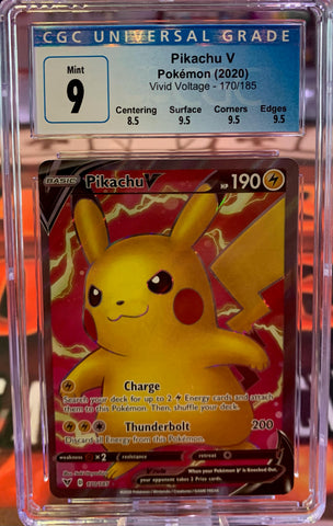 Pikachu V (170/185) - CGC 9 - Vivid Voltage